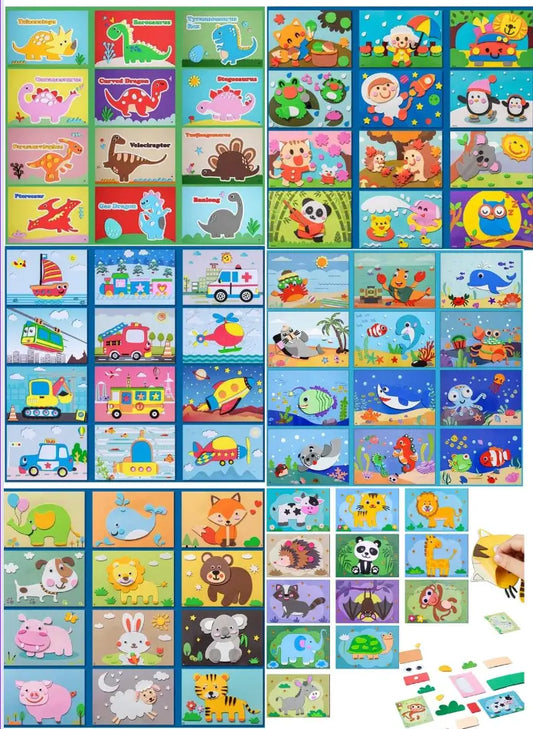 3D Sticker Puzzles - 12 Sheets